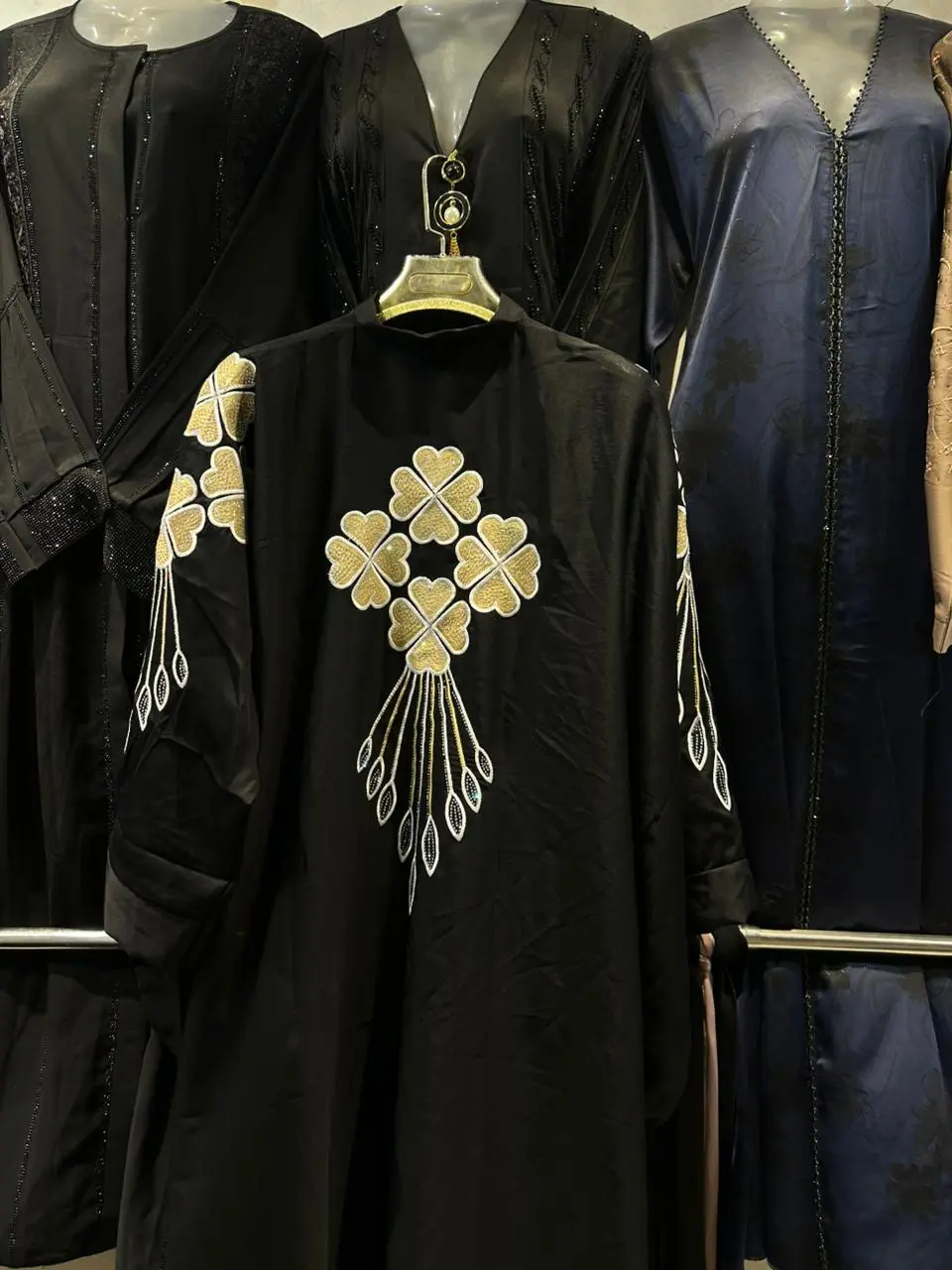 Premium Soft Nida Black Abaya - Style 1